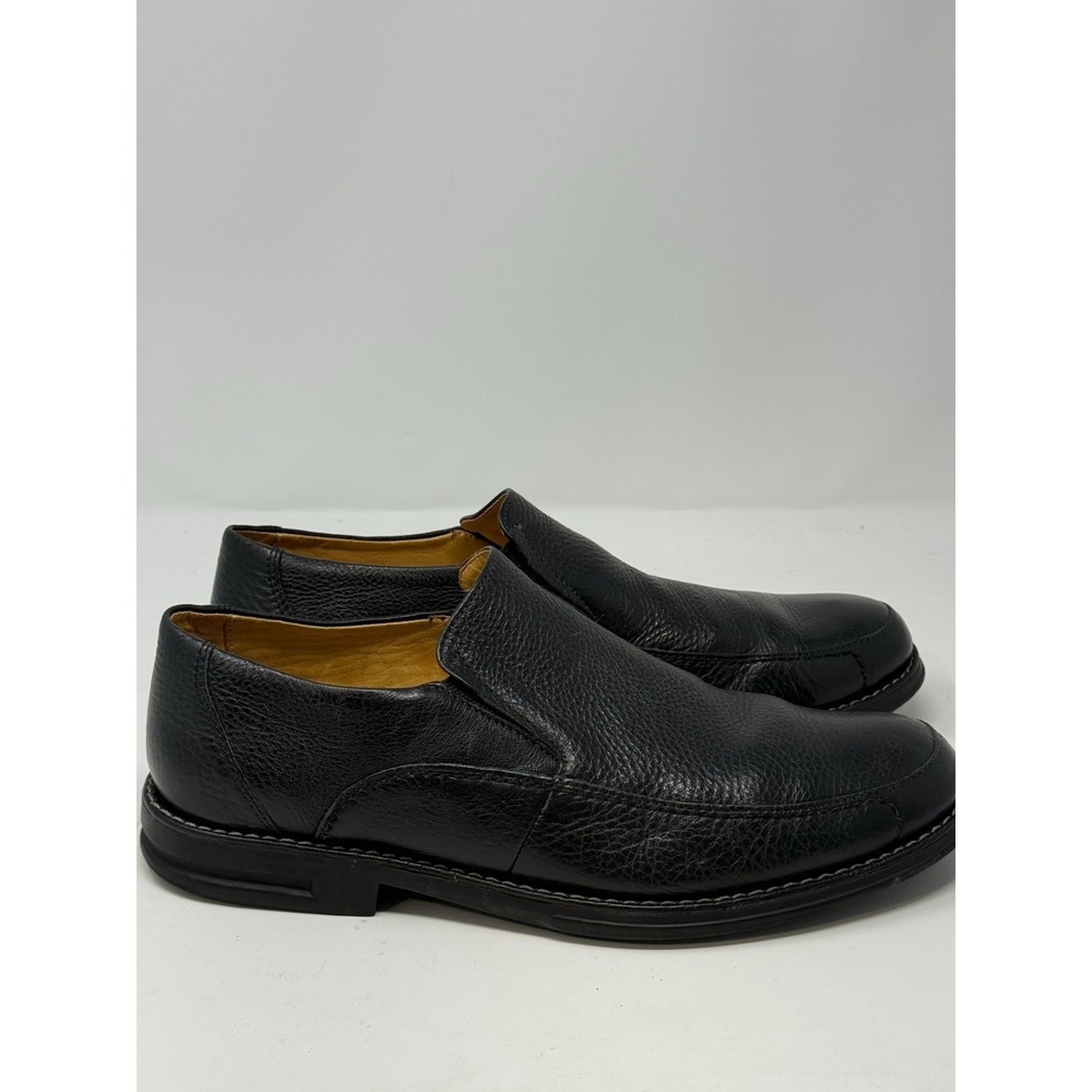 Sandro 12010 Men's Loafers Pebble Leather Slip On Black Comfort Gel Shoes. Sz 12 - Picture 4 of 12